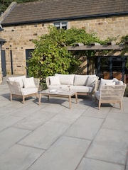 Pacific Antique Teak Moeven Garden Seating Set - Image 1 of 6