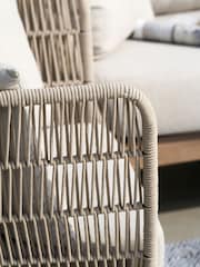 Pacific Antique Teak Moeven Garden Seating Set - Image 2 of 6