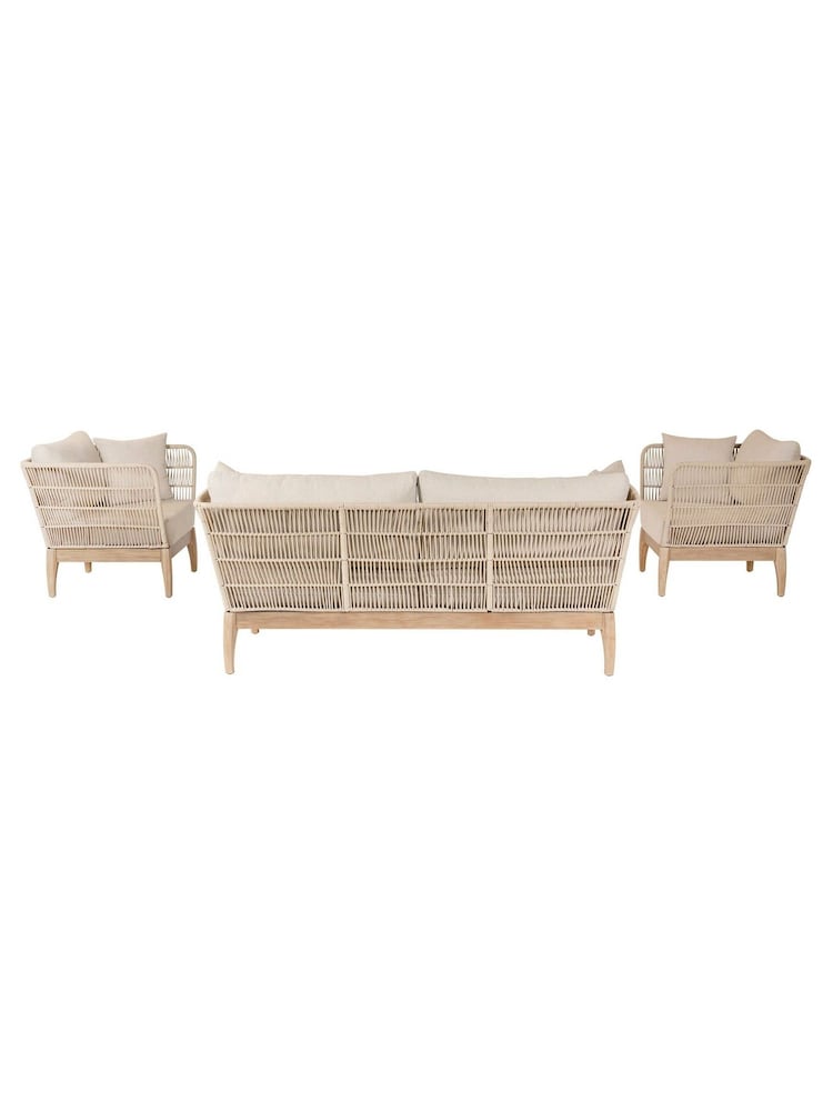 Pacific Antique Teak Moeven Garden Seating Set - Image 6 of 6