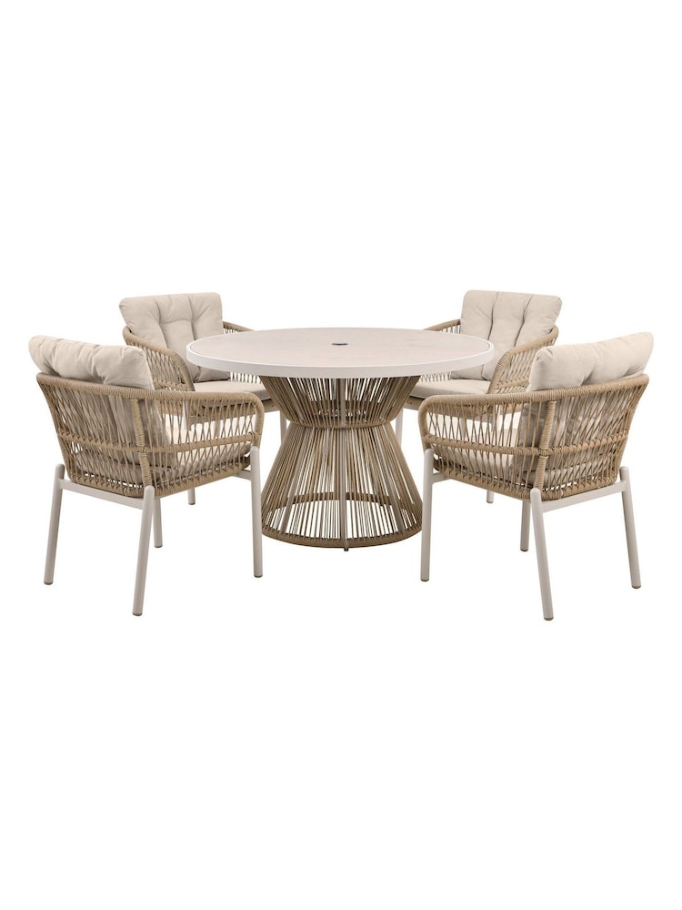Pacific Latte Martic Garden 4 Seater Dining Set - Image 6 of 6