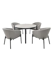 Pacific Putty Nevada 4 Seater Garden Round Dining Set - Image 5 of 6