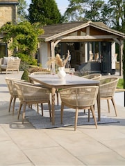 Pacific Antique Teak Moeven Garden 6 Seater Dining Set - Image 1 of 6