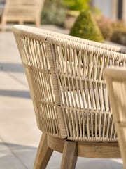 Pacific Antique Teak Moeven Garden 6 Seater Dining Set - Image 4 of 6