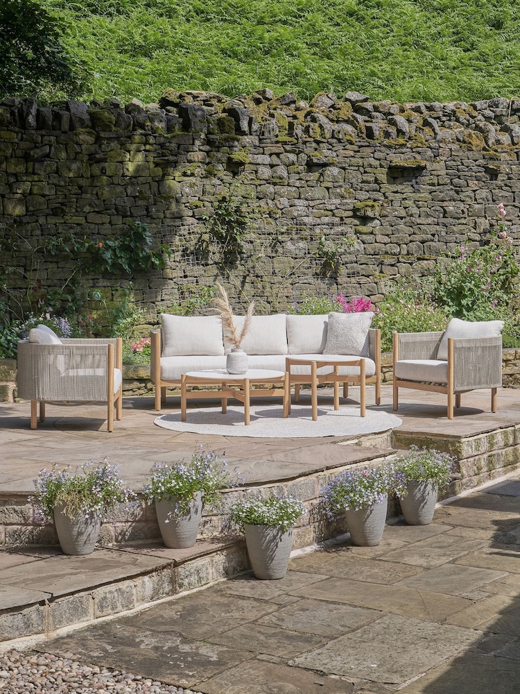 Pacific Light Teak Marche Garden Seating Set - Image 1 of 6