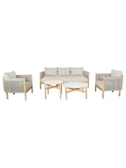 Pacific Light Teak Marche Garden Seating Set - Image 5 of 6