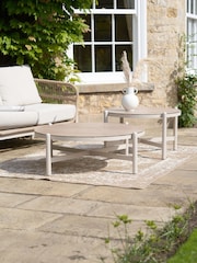 Pacific Set of 2 Latte Martic Garden Tables - Image 1 of 6