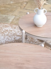 Pacific Set of 2 Latte Martic Garden Tables - Image 3 of 6