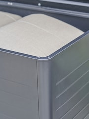 Pacific Anthracite Rhode Island Large Galvanised Steel Garden Cushion Box - Image 3 of 6