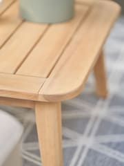 Pacific Light Teak Cabon Rattan Garden Corner Seating Set - Image 4 of 6