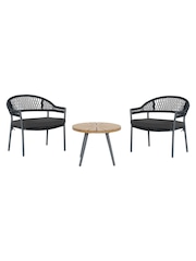 Pacific Black Bazel Garden Bistro Set - Image 4 of 6