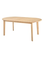 Pacific Light Teak Cabon Rattan Garden 6 Seater Dining Set - Image 6 of 6