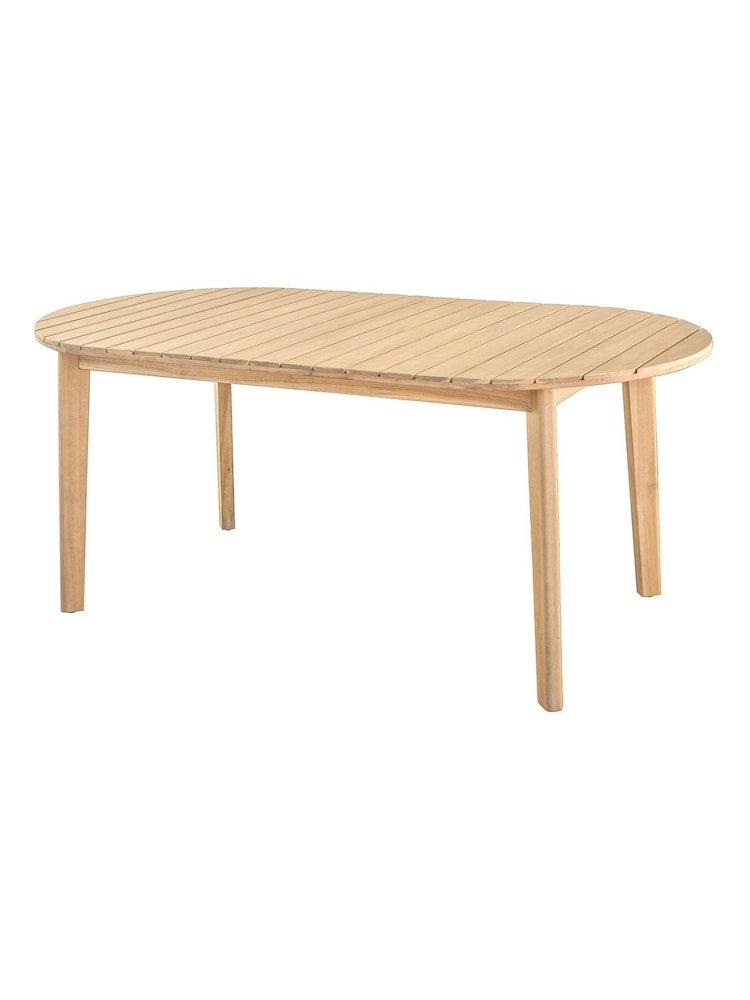 Pacific Light Teak Cabon Rattan Garden 6 Seater Dining Set - Image 6 of 6