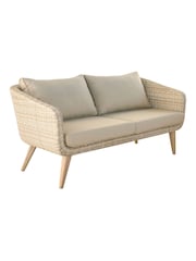 Pacific Light Teak Cabon Rattan Garden Seating Set - Image 5 of 6