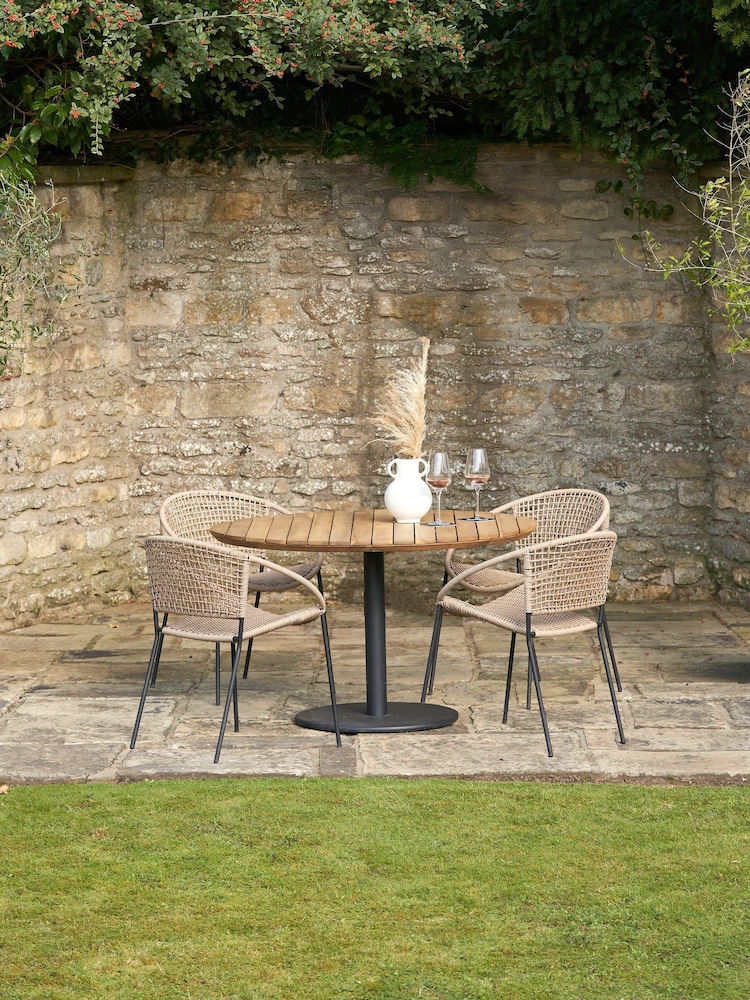 Pacific Wheat Dakota Garden 4 Seater Dining Set - Image 1 of 6