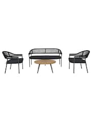 Pacific Black Bazel Garden Seating Set - Image 4 of 6