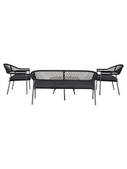 Pacific Black Bazel Garden Seating Set - Image 5 of 6