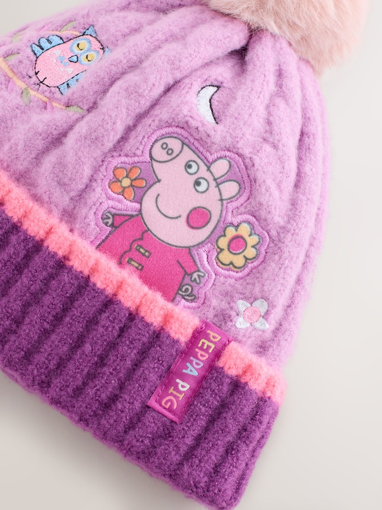 Purple Peppa Pig Beanie (1-10yrs) - Image 2 of 3