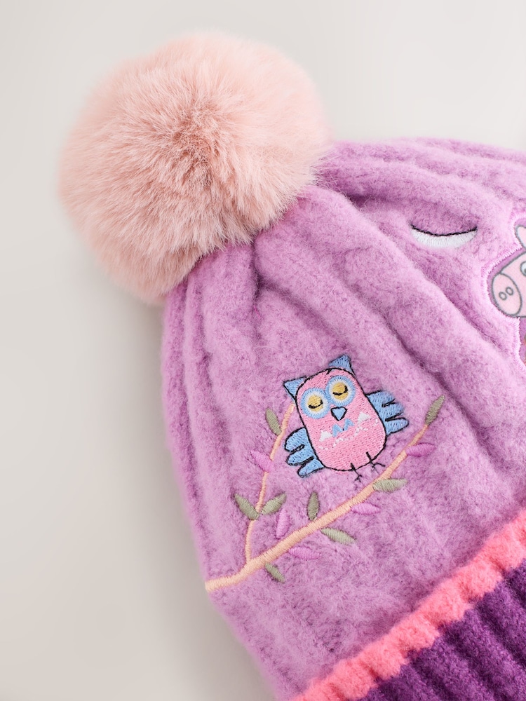 Purple Peppa Pig Beanie (1-10yrs) - Image 3 of 3
