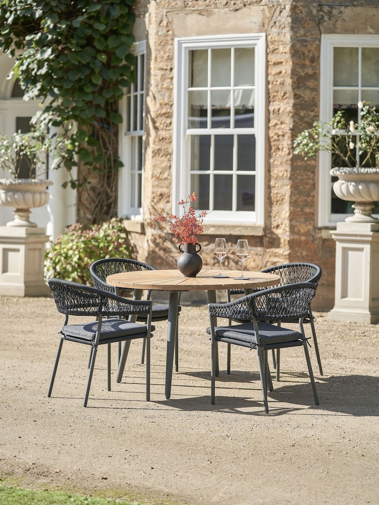 Pacific Black Bazel Garden 4 Seater Dining Set - Image 1 of 6