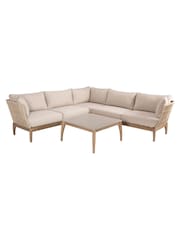 Pacific Antique Teak Moeven Garden Corner Seating Set - Image 5 of 6