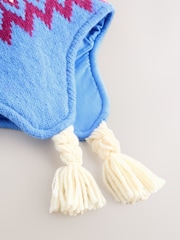 Blue Fairisle Trapper Hat (3mths-13yrs) - Image 3 of 3