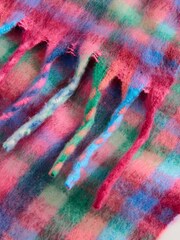 Pink-Violett kariert - Brushed Scarf (3-16yrs) - Bild 3 von 3