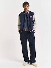 Синий - GANT Ringer Pique T-Shirt - Image 3 of 5
