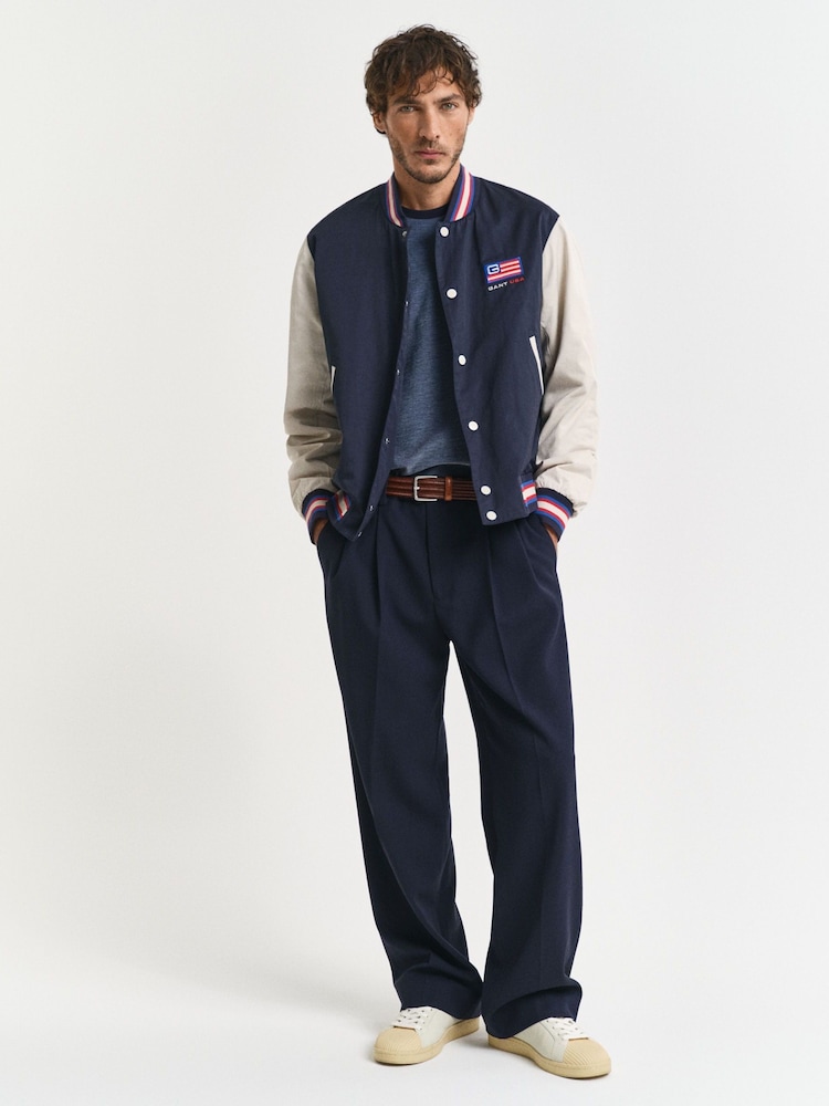 GANT Blue Ringer Pique T-Shirt - Image 3 of 5