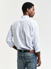 GANT Blue Regular-Fit Classic Poplin Gingham Shirt - Image 2 of 5