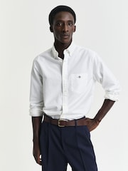 GANT White Regular-Fit Classic Oxford Shirt - Image 1 of 5