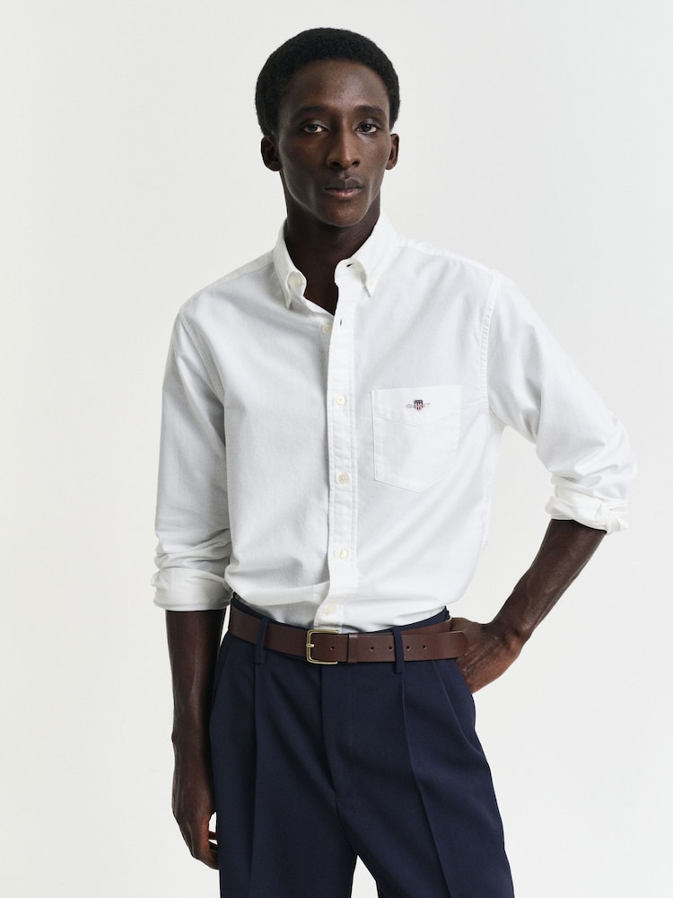 GANT White Regular-Fit Classic Oxford Shirt - Image 1 of 5