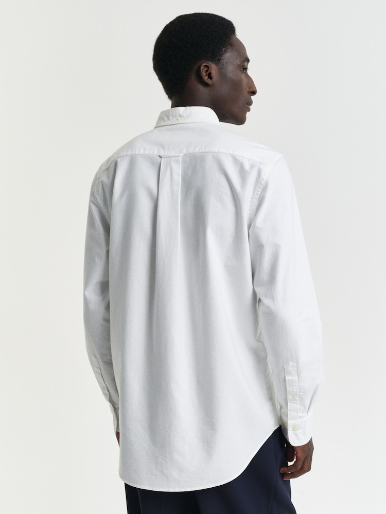 GANT White Regular-Fit Classic Oxford Shirt - Image 2 of 5 GANT White Regular-Fit Classic Oxford Shirt - Image 2 of 5
