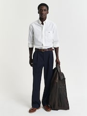 GANT White Regular-Fit Classic Oxford Shirt - Image 4 of 5