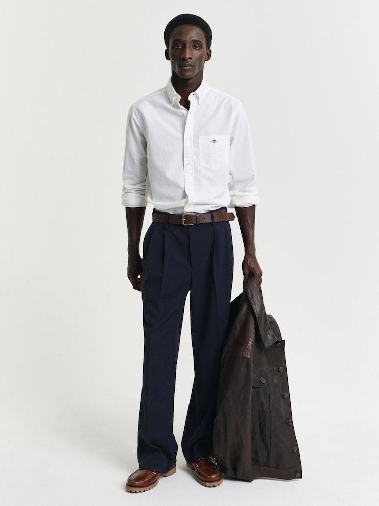 GANT White Regular-Fit Classic Oxford Shirt - Image 4 of 5