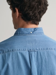 GANT Blue Regular-Fit Indigo Button Down Shirt - Image 9 of 10