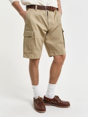 GANT Brown Relaxed-Fit Twill Cargo Shorts - Image 1 of 5
