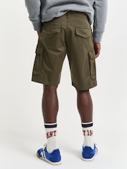 GANT Green Relaxed-Fit Twill Cargo Shorts - Image 2 of 5