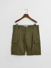 GANT Green Relaxed-Fit Twill Cargo Shorts - Image 5 of 5