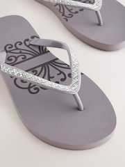 Never Fully Dressed Mauve Purple Flip Flops - Image 4 of 5