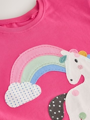 Pink Unicorn Short Sleeve T Shirt (3mths-7yrs) - Image 3 of 4