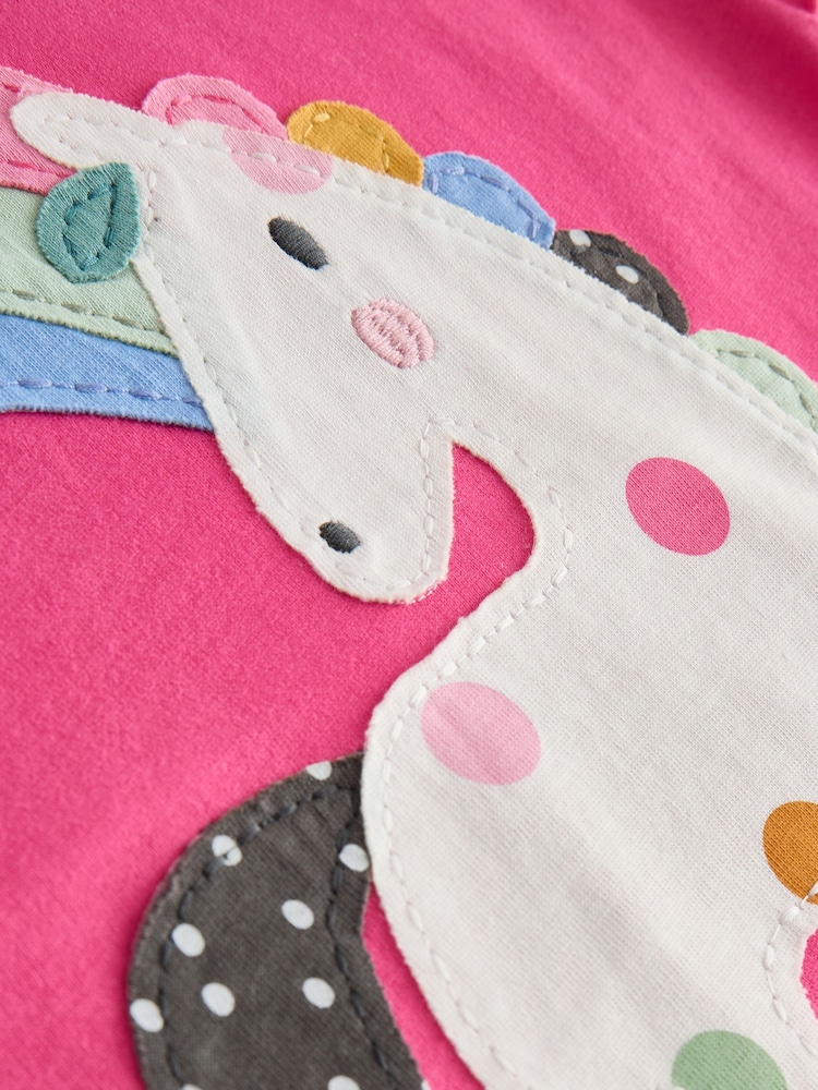 Pink Unicorn Short Sleeve T Shirt (3mths-7yrs) - Image 4 of 4