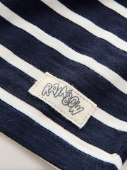 Navy Stripe Rainbow Short Sleeve T-Shirt (3mths-7yrs) - Image 3 of 4