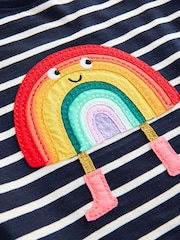 Navy Stripe Rainbow Short Sleeve T-Shirt (3mths-7yrs) - Image 4 of 4