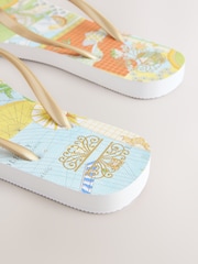 Never Fully Dressed Multi/Gold Flip Flops - Image 5 of 5