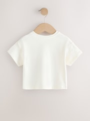 Ecru White Padded Character Short Sleeve T-Shirt (3mths-7yrs) - Image 2 of 4