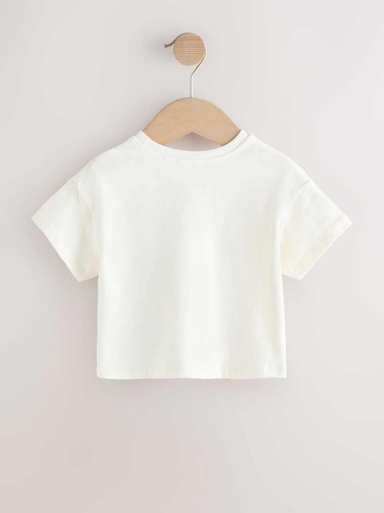 Ecru White Padded Character Short Sleeve T-Shirt (3mths-7yrs) - Image 2 of 4
