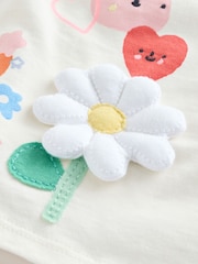 Ecru White Padded Character Short Sleeve T-Shirt (3mths-7yrs) - Image 3 of 4