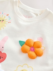 Ecru White Padded Character Short Sleeve T-Shirt (3mths-7yrs) - Image 4 of 4