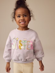 Lilac Sister Crew Neck Sweatshirt (3mths-7yrs) - Image 1 of 5