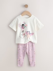 Ecru White Fairy Short Sleeve Top and Leggings Set (3mths-7yrs) - Image 2 of 5